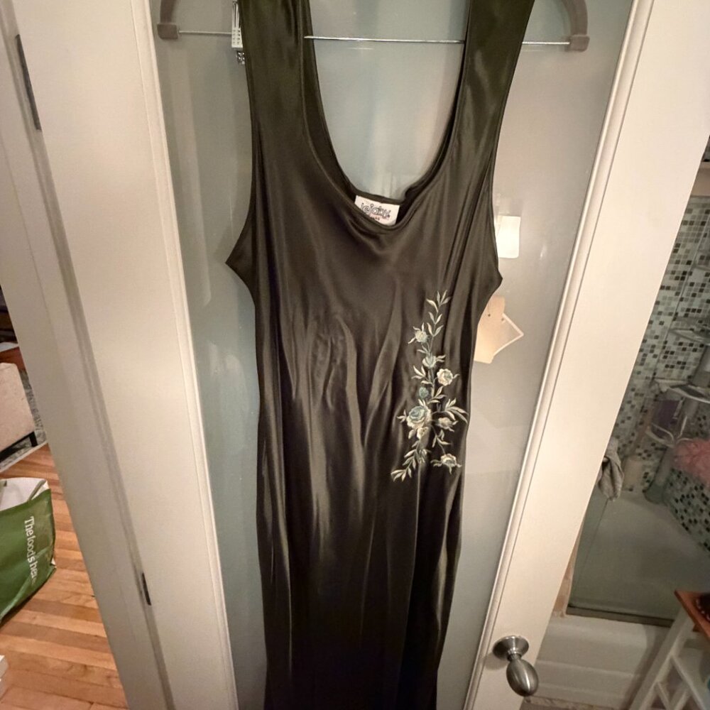 Vintage Lejaby 100% Emerald Silk Negligee